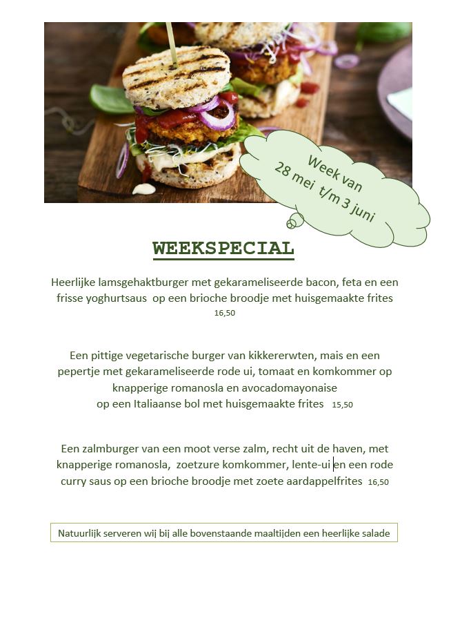 Menu to go 28 mei C